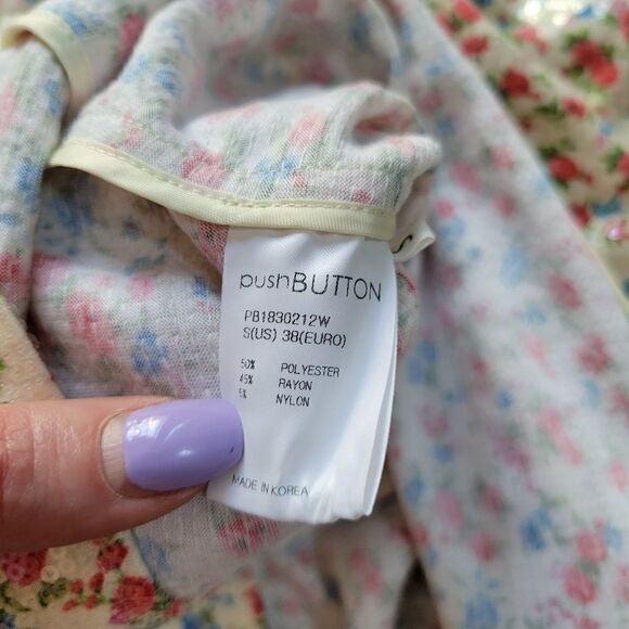 PushBUTTON Sequin Flower Turtleneck size S 4 6 - Picture 12 of 13